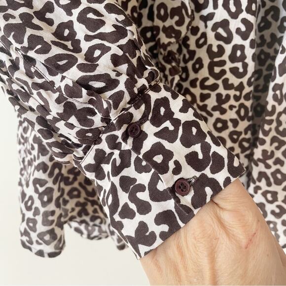 Sea New York Lottie Leopard Ruffled Blouse 2 - Picture 6 of 9